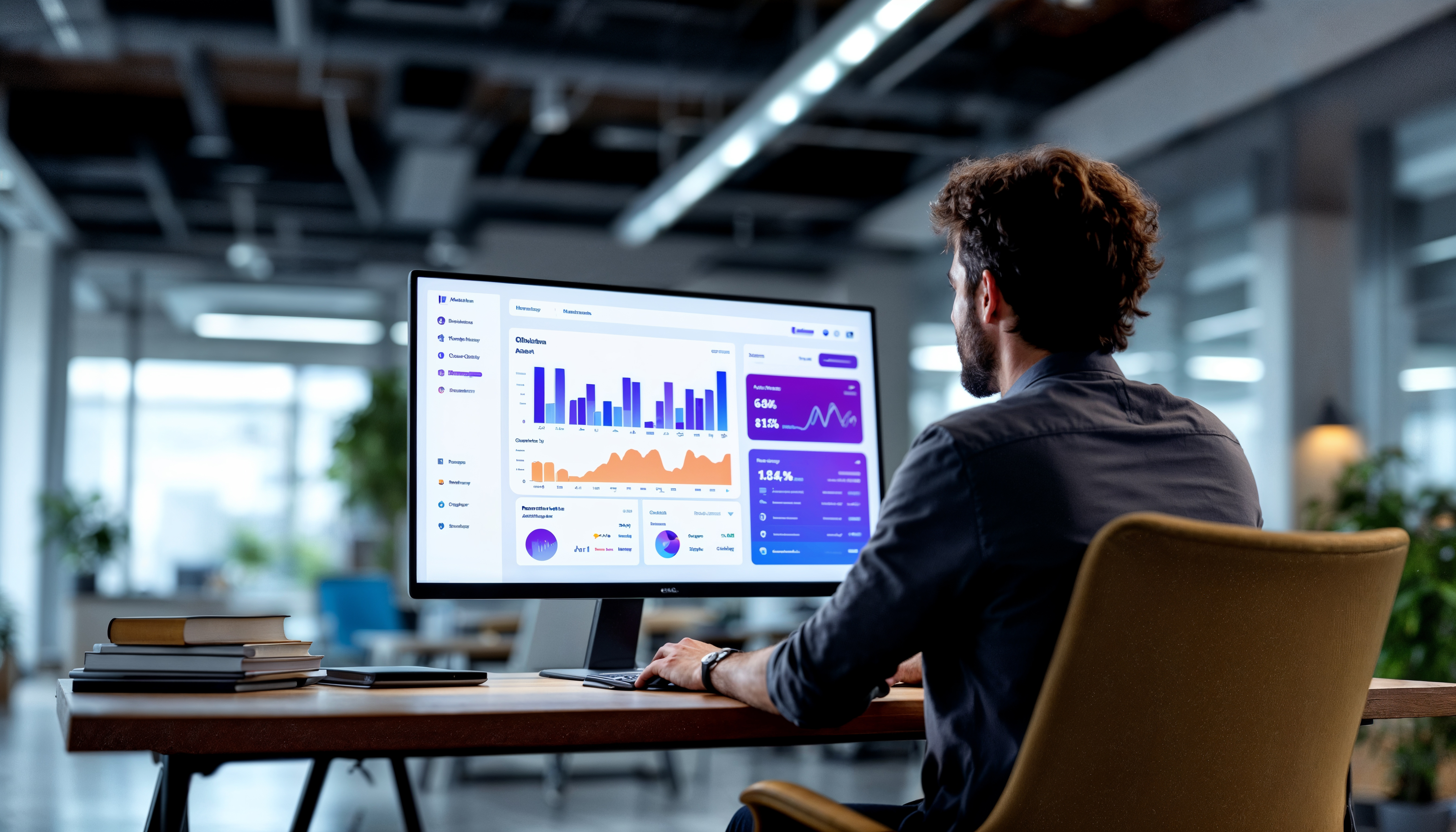 Operational analytics dashboard showing throughput, cycle time, SLA compliance, and exception alerts